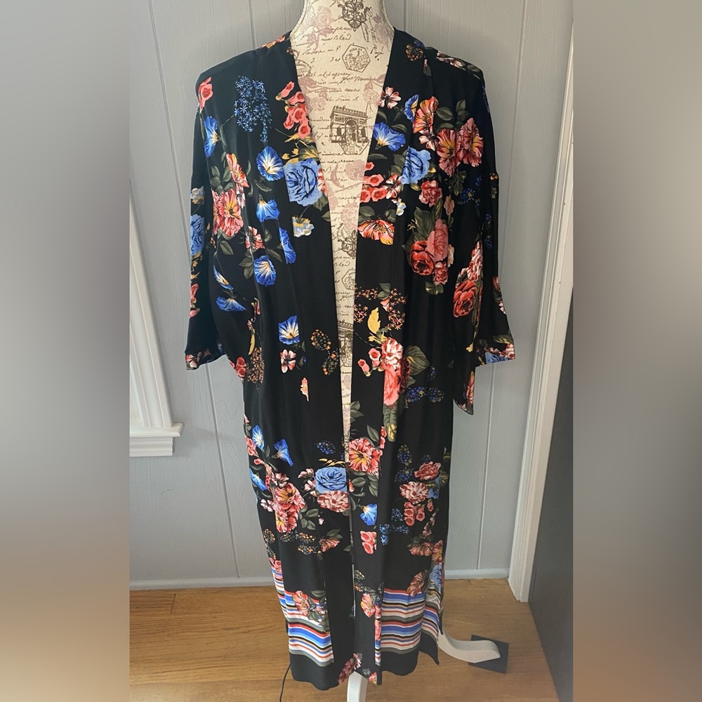 DR2 Floral & Striped Kimono - S/M